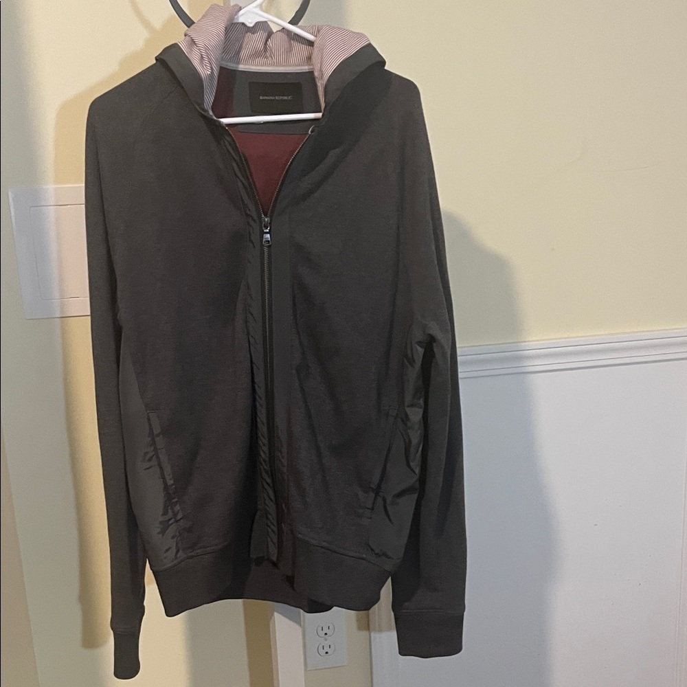 Banana Republic Red and Gray Striped Apparel